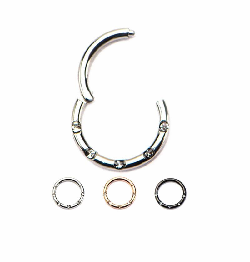 Clicker Ring Seamless - 20 unids/lote gemas de acero inoxidable