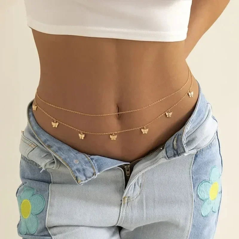 Body Jewelry Online - Abalorio nuevo, cadena de mariposa de