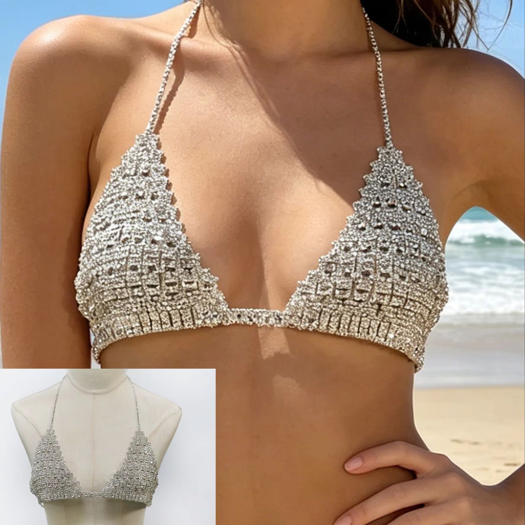 Body Jewelry Chest - 1 Pieza de Cadena de Pecho