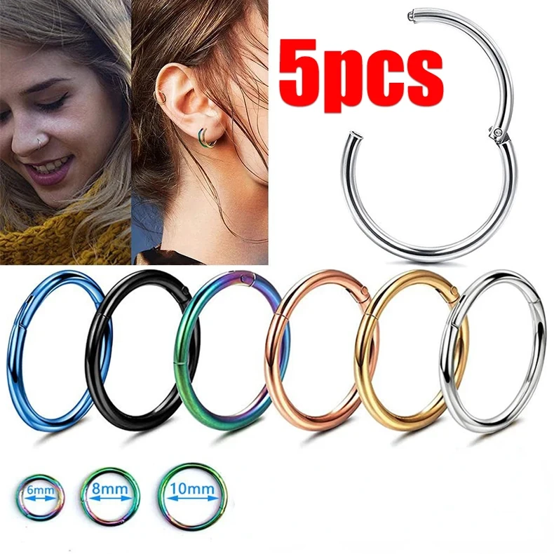 Clicker Ring Seamless - Anillo para la nariz de 6/8/10mm,