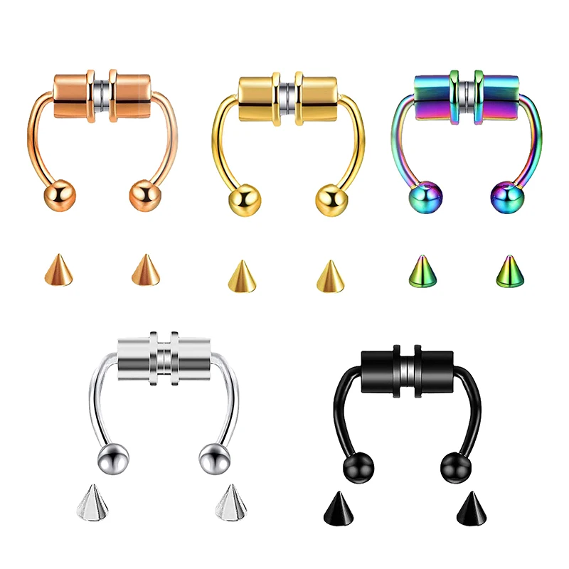 Body Jewelry And Piercing - Piercing falso para la nariz, aro