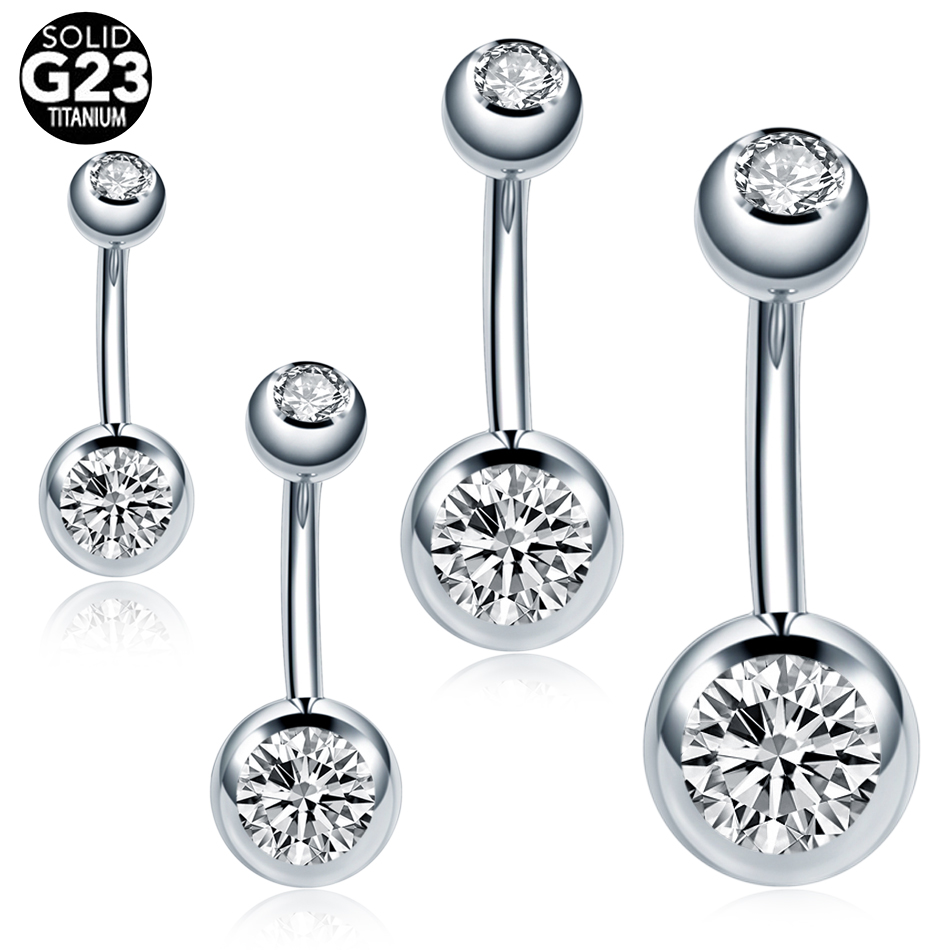 Belly Bar Titanium - 10 unids/lote 14G Piercing de ombligo