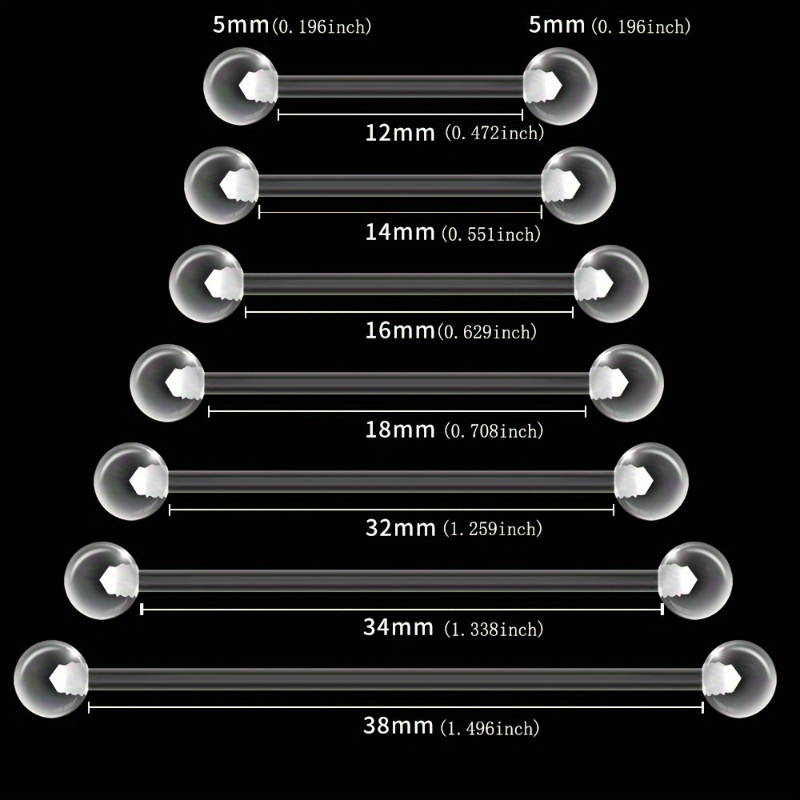 Body Jewelry Store - JKC Store-Juego de barra acrílica, joyería