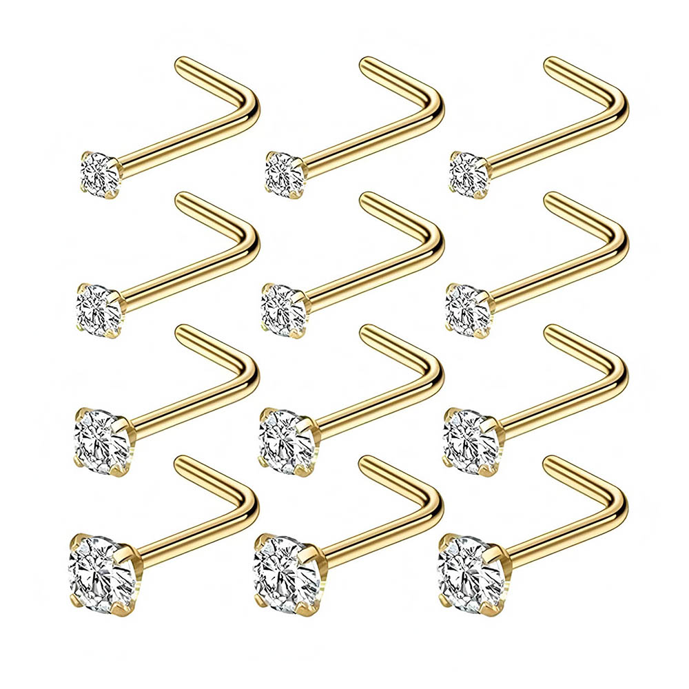 Body Jewelry And Piercing - Juego completo de 12 piezas de