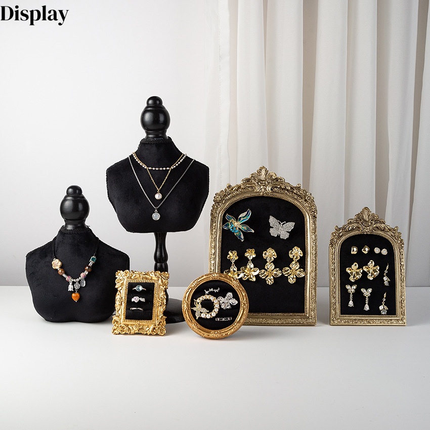 Body Jewelry Store - Expositor de Joyería de Terciopelo Negro,