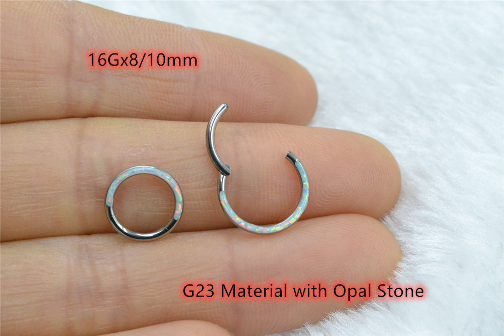 10 unids/lote G23 piedra de óp - Clicker Ring Seamless reseña y precio