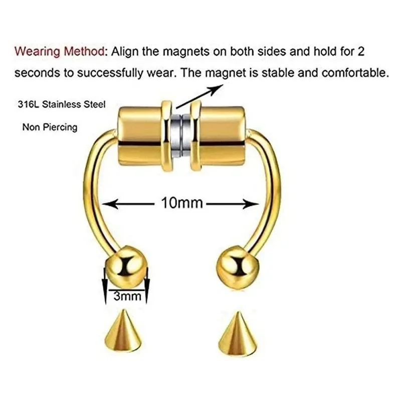 Anillos magnéticos falsos para - Body Jewelry And Piercing reseña y precio