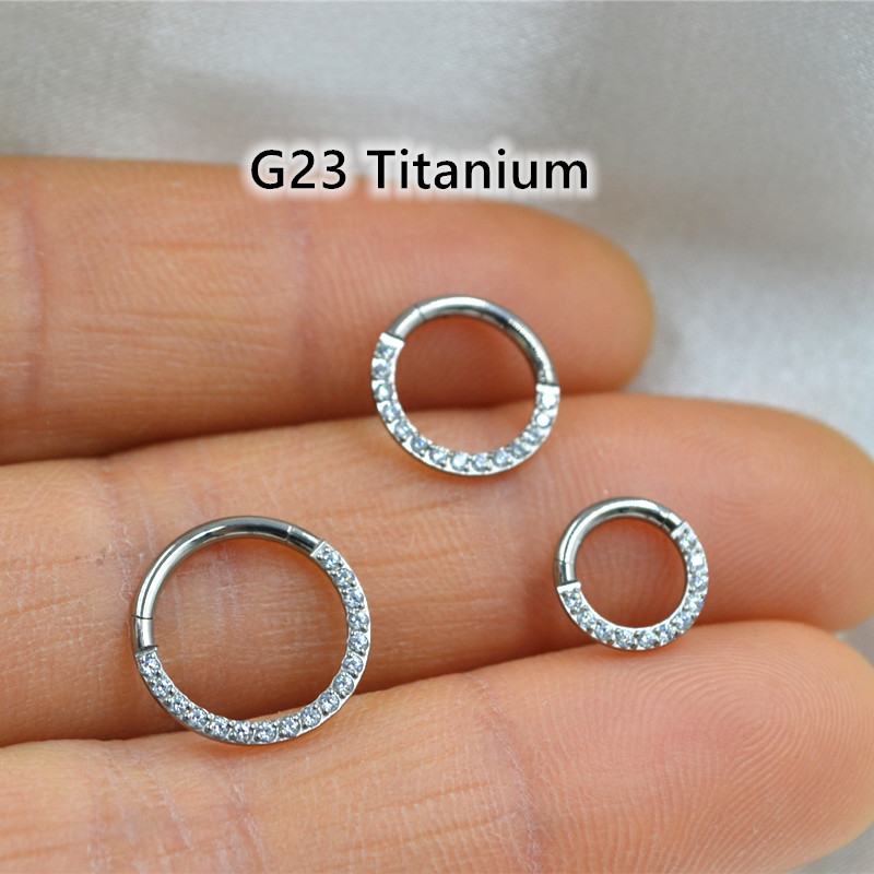 10 unids/lote G23 titanio nari - Clicker Ring Seamless reseña y precio
