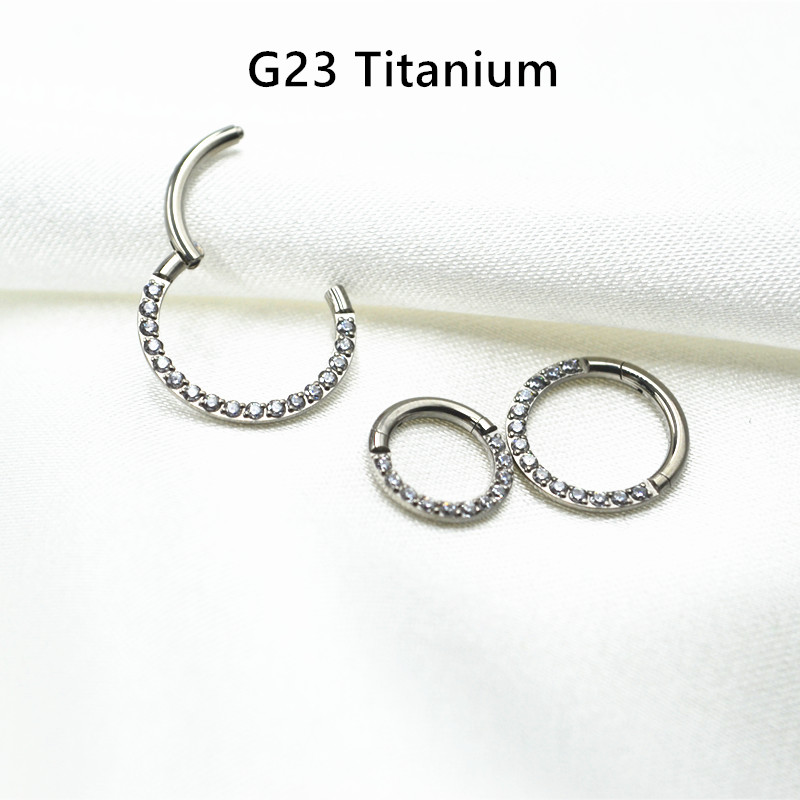 10 unids/lote G23 titanio nari - Clicker Ring Seamless reseña y precio