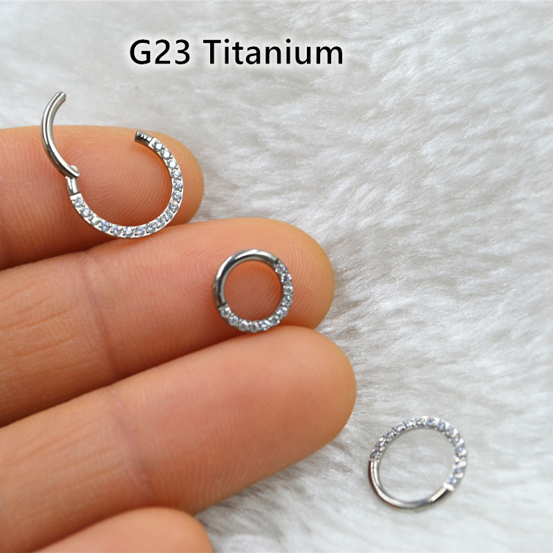 10 unids/lote G23 titanio nari - Clicker Ring Seamless reseña y precio