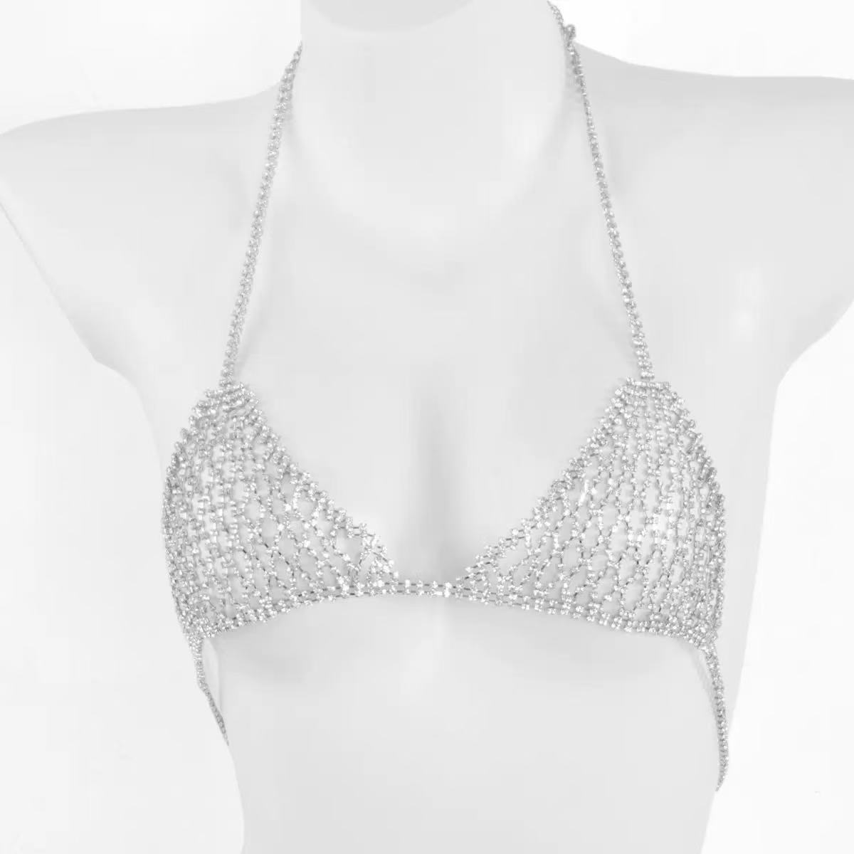 1 cadena de pecho de malla de  - Body Jewelry Chest reseña y precio