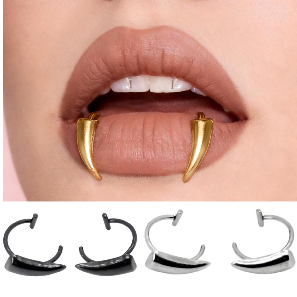Clip de Labio Gótico de Acero  - Body Jewelry And Piercing reseña y precio