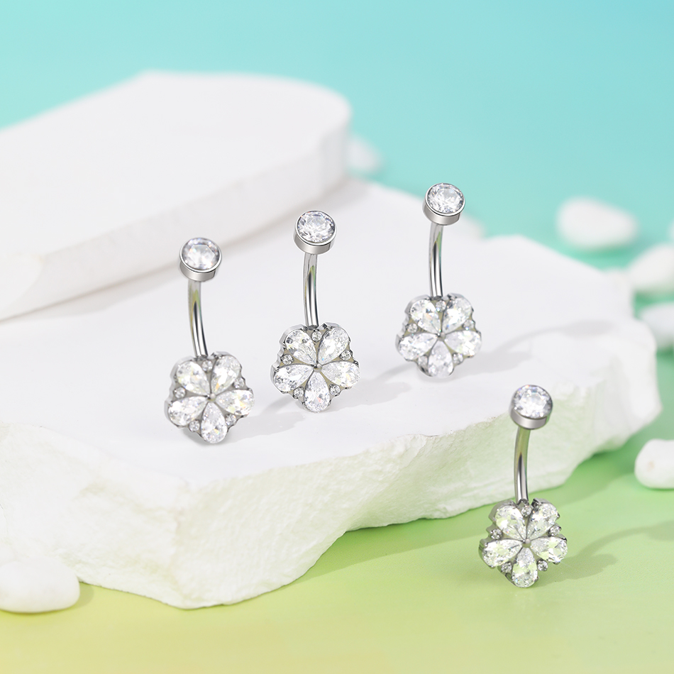 1 pieza de anillo de ombligo d - Belly Bar Titanium reseña y precio