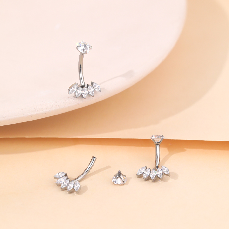 1 pieza de anillo de ombligo d - Belly Bar Titanium reseña y precio
