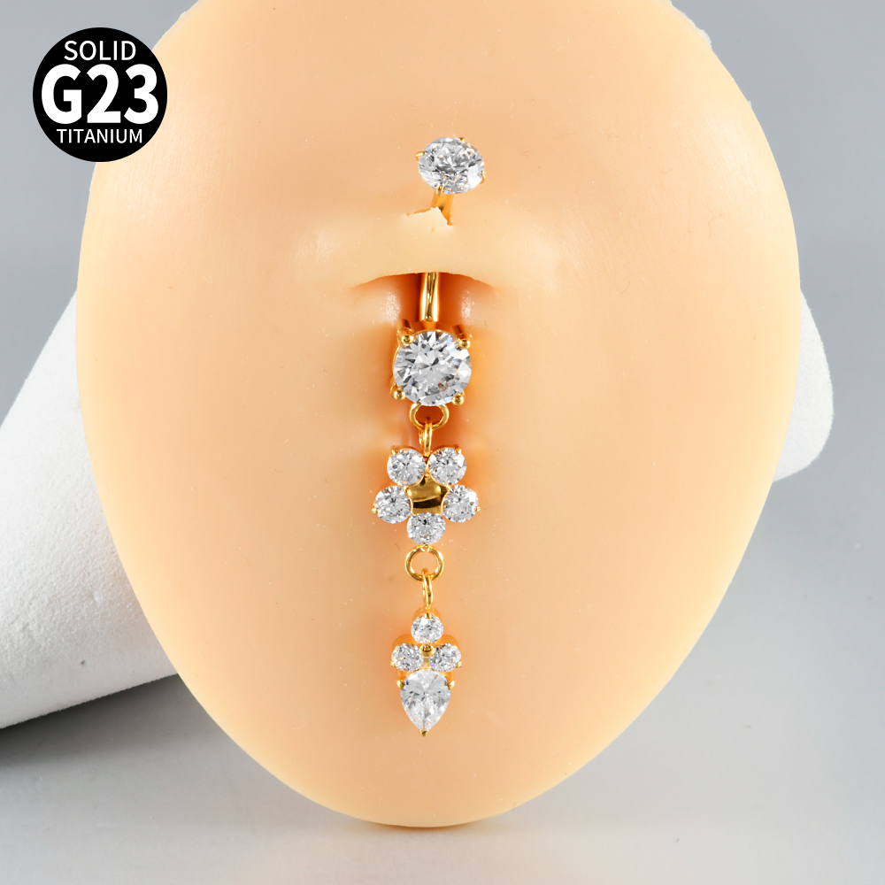 1 pieza de titanio tallado cir - Belly Bar Titanium reseña y precio