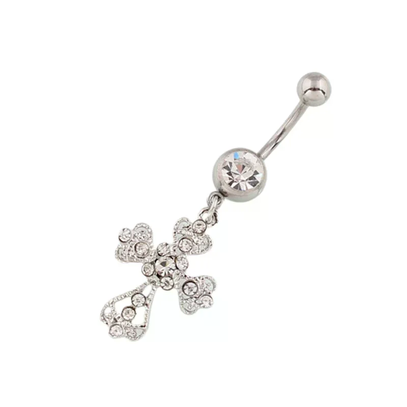 Colgante de Cruz de acero inox - Belly Bar Titanium reseña y precio
