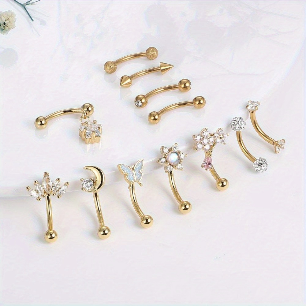 Florideco, 1 pieza, Piercing d - Belly Bar Titanium reseña y precio