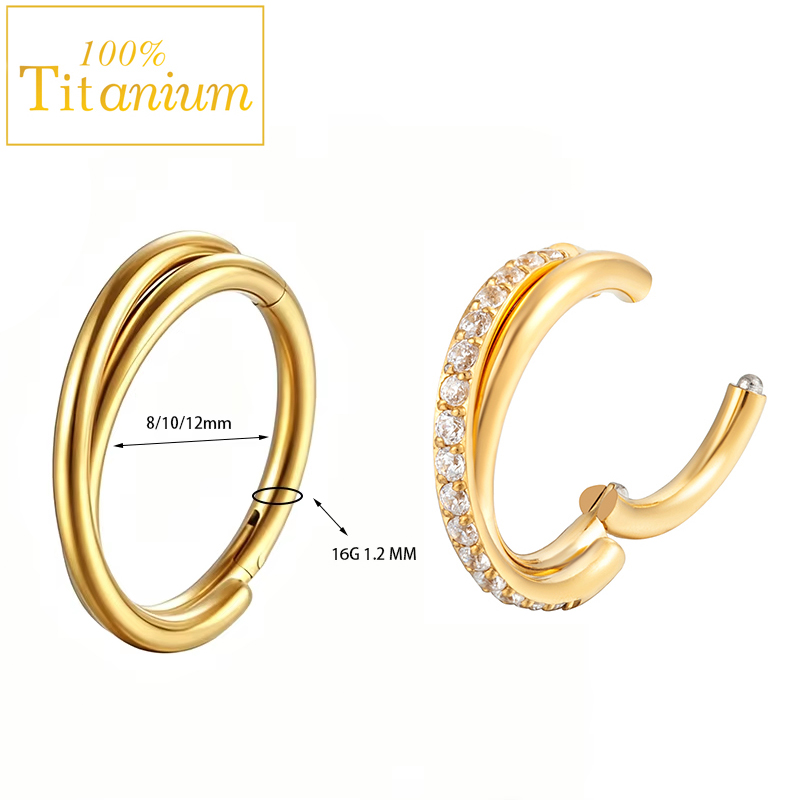 Pendiente de titanio grado G23 - Clicker Ring Seamless reseña y precio