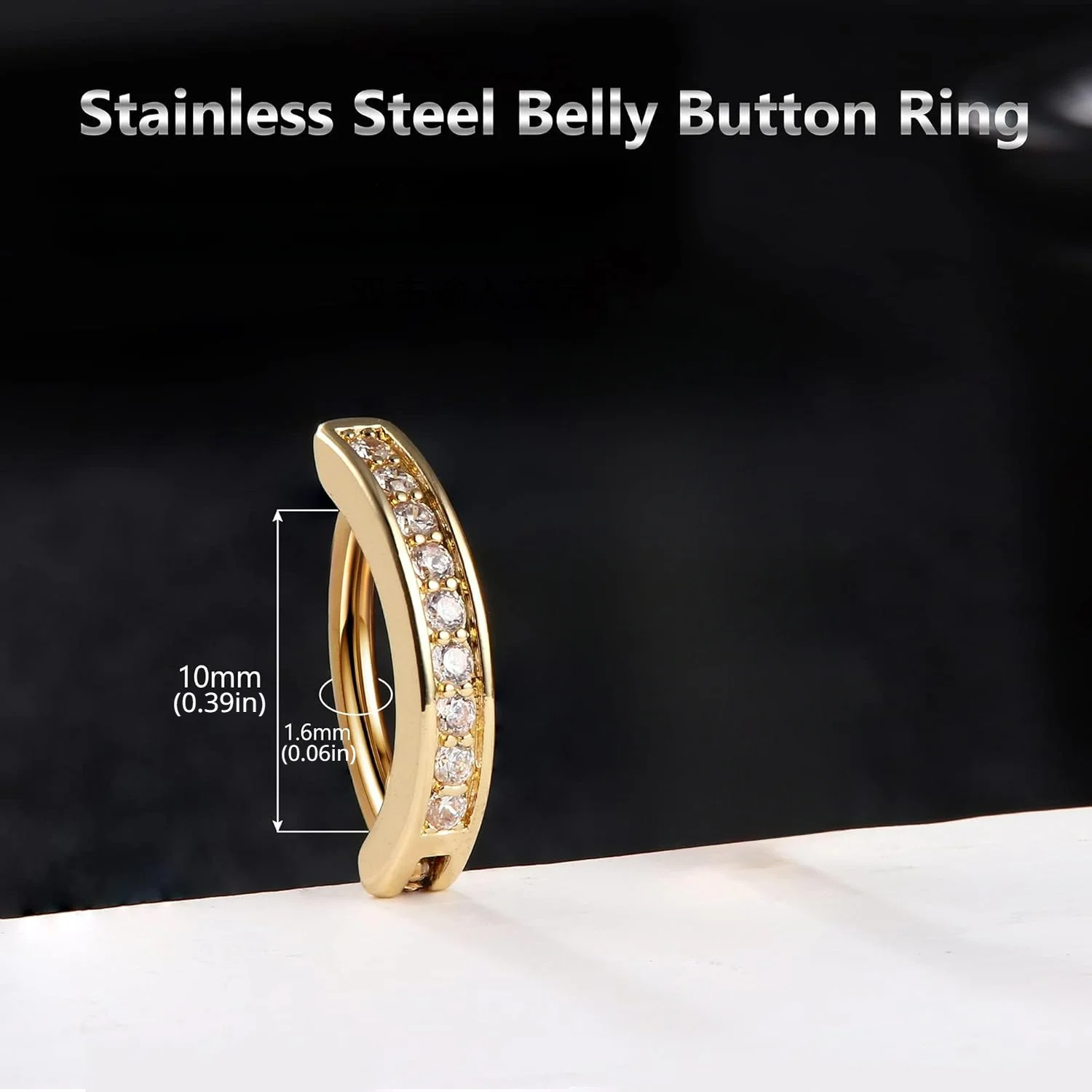 Bobisty, 1 pieza, anillo de om - Belly Bar Titanium reseña y precio