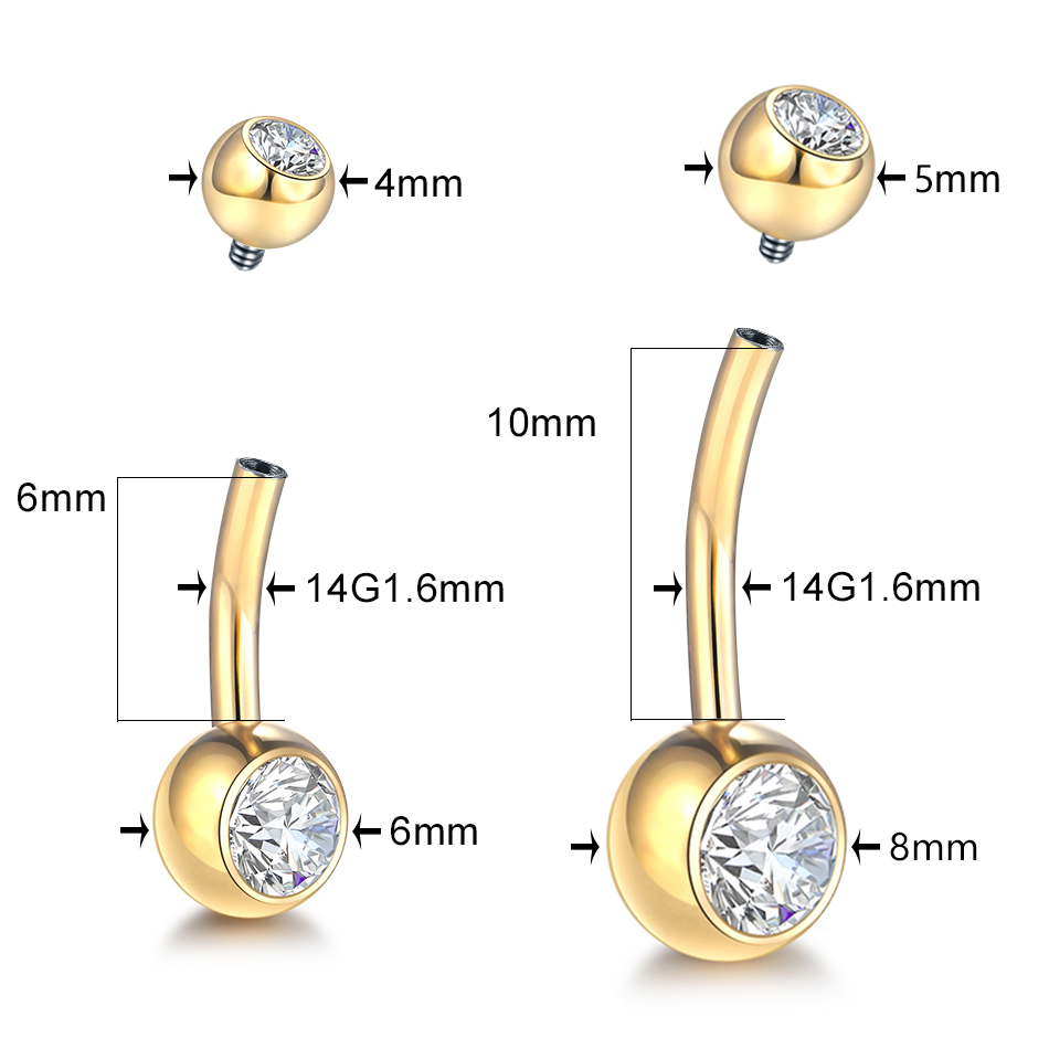 Anillos para el ombligo de tit - Belly Bar Titanium reseña y precio