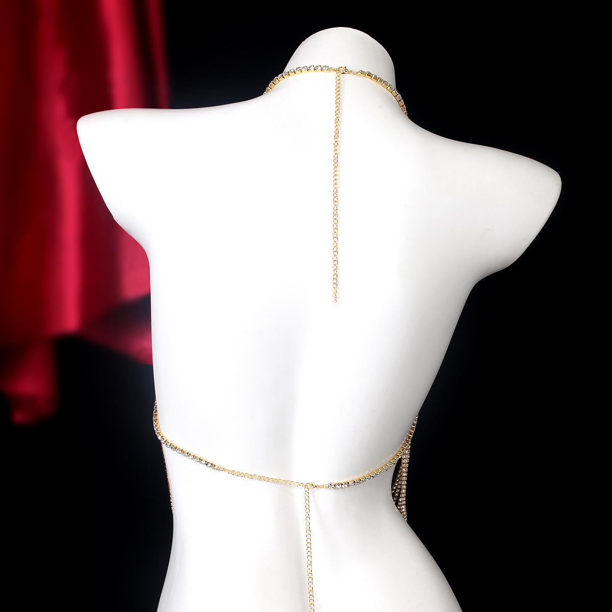 Lujosa cadena de pecho de diam - Body Jewelry Chest reseña y precio