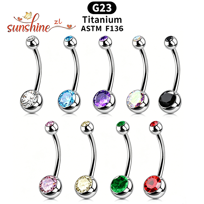 1 Pieza Piercing de Ombligo Cu - Belly Bar Titanium reseña y precio