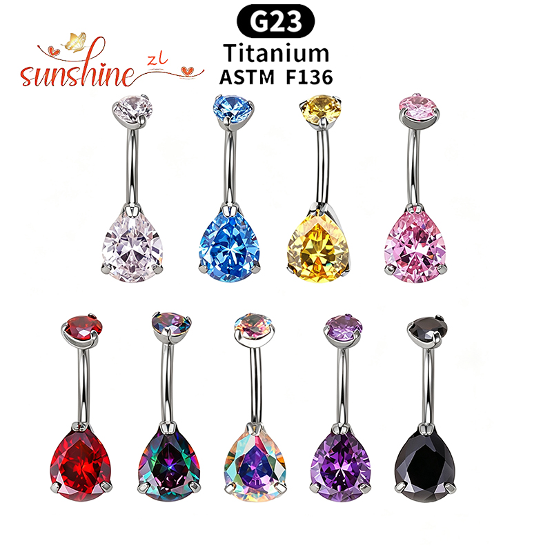 1 Pieza Piercing de Ombligo Cu - Belly Bar Titanium reseña y precio