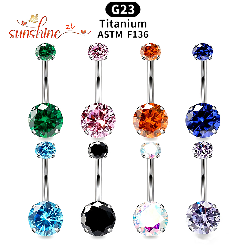 1 Pieza Piercing de Ombligo Cu - Belly Bar Titanium reseña y precio