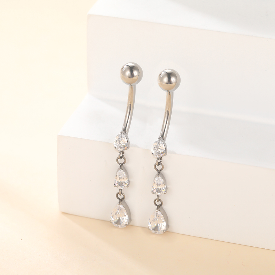 1/5 Uds titanio 14G cuelga CZ  - Belly Bar Titanium reseña y precio