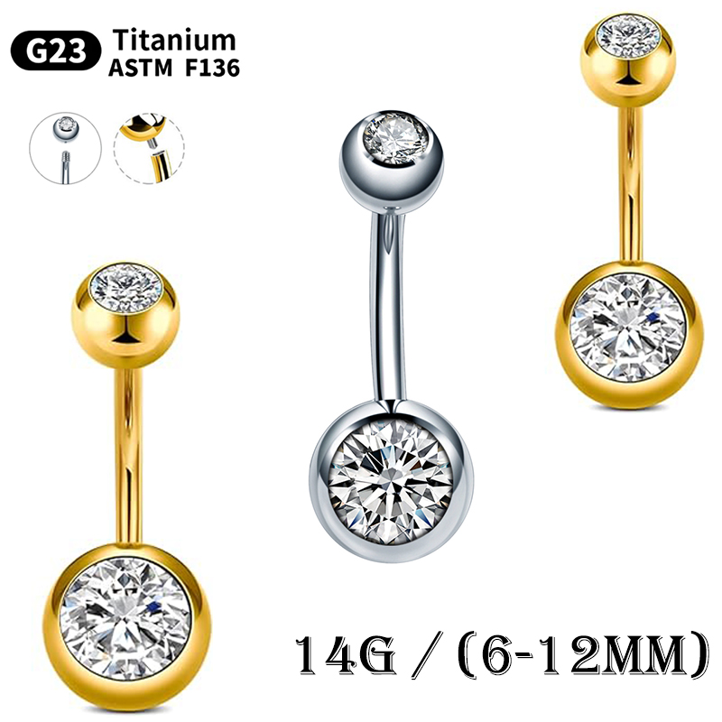 10 unids/lote G23 titanio ombl - Belly Bar Titanium reseña y precio