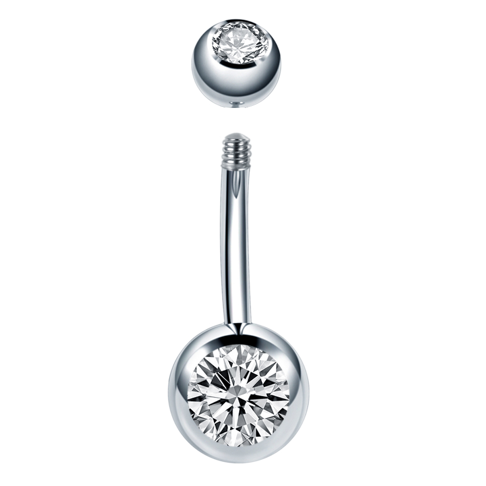 10 unids/lote 14G Piercing de  - Belly Bar Titanium reseña y precio