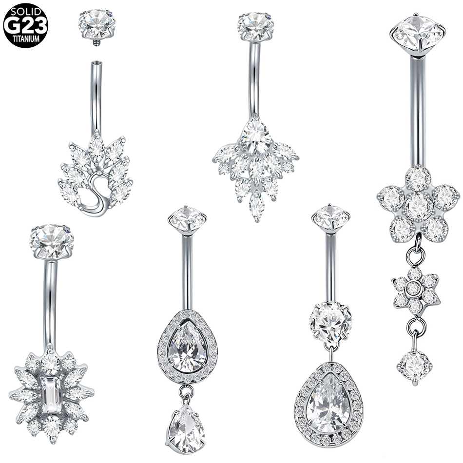 1 Pieza Piercing de Ombligo Co - Belly Bar Titanium reseña y precio