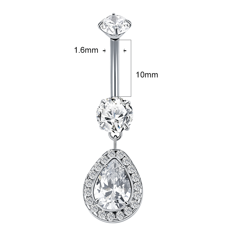 1 Pieza Piercing de Ombligo Co - Belly Bar Titanium reseña y precio