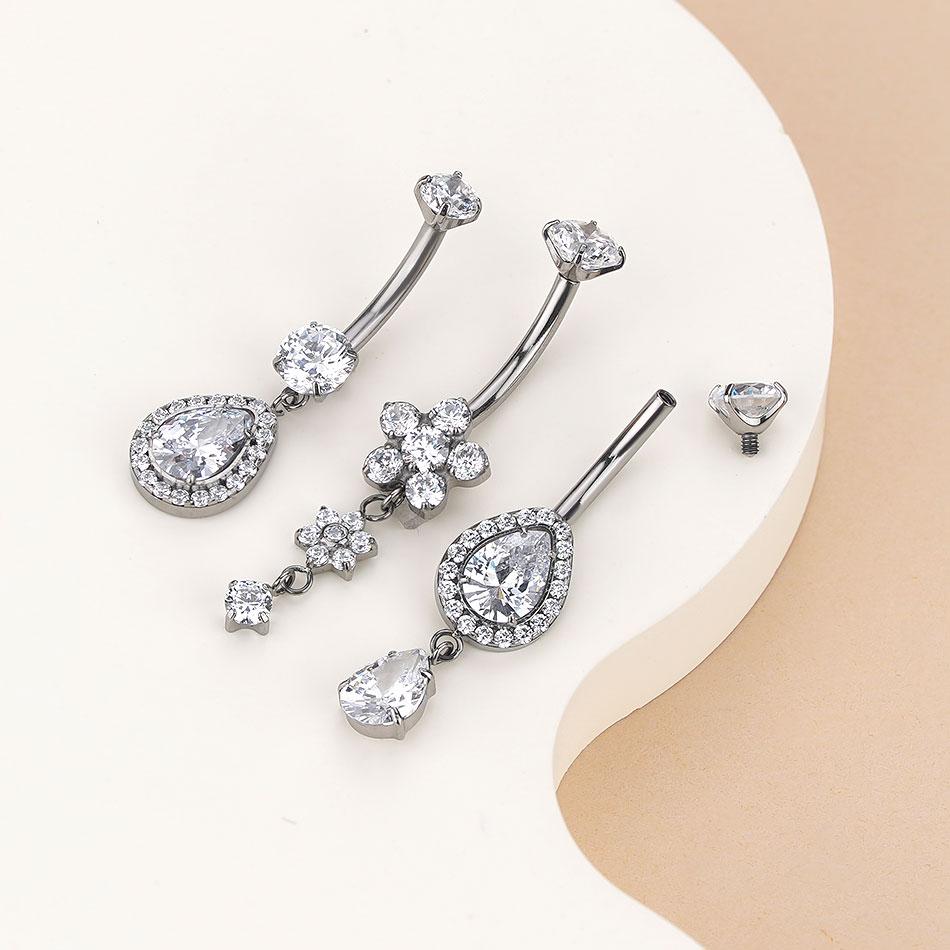 1 Pieza Piercing de Ombligo Co - Belly Bar Titanium reseña y precio