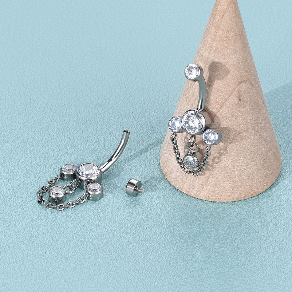 1 pieza de anillos de ombligo  - Belly Bar Titanium reseña y precio
