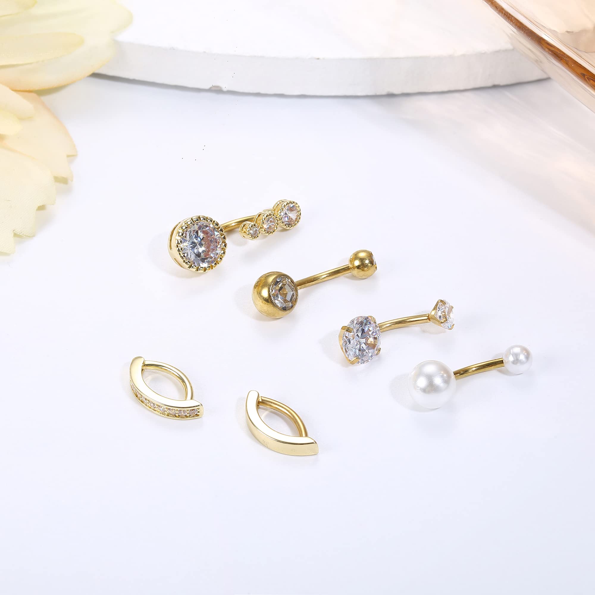 Drperfect-piercing para omblig - Belly Bar Titanium reseña y precio