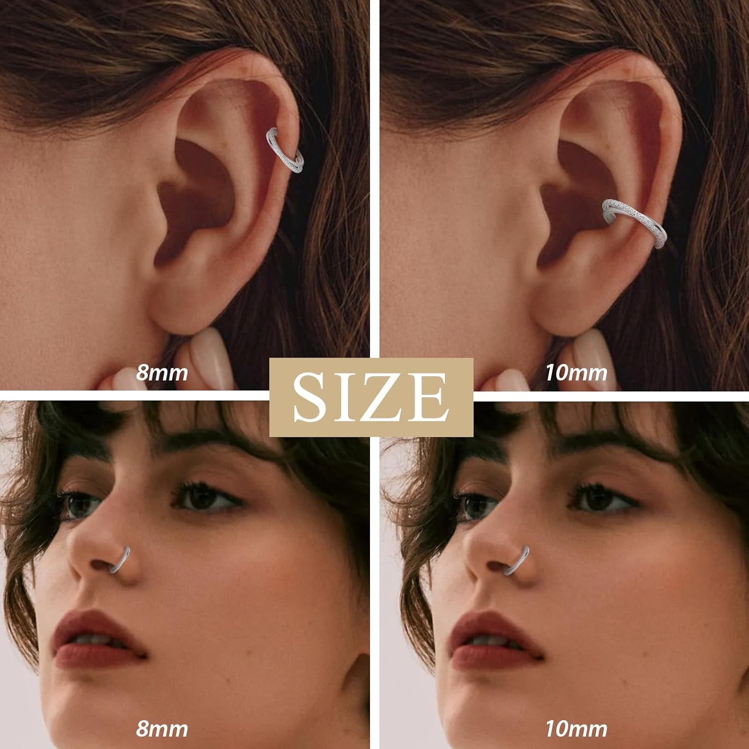 1pcs 16G cartílago pendiente a - Clicker Ring Seamless reseña y precio